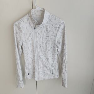 White ZYIA Patterned Zip-Up Jacket